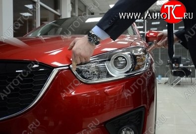 1 999 р. Реснички на фары CT Mazda CX-5 KE дорестайлинг (2011-2014) (Неокрашенные)  с доставкой в г. Таганрог