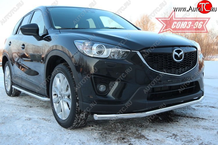 16 424 р. Защита переднего бампера одинарная Souz-96 (d60) Mazda CX-5 KE дорестайлинг (2011-2014)  с доставкой в г. Таганрог