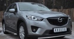 15 499 р. Одинарная защита переднего бампера диаметром 42 мм SLITKOFF  Mazda CX-5  KE (2011-2017) дорестайлинг, рестайлинг  с доставкой в г. Таганрог. Увеличить фотографию 4