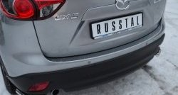 14 549 р. Защита заднего бампера (Ø63 мм уголки, нержавейка) SLITKOFF  Mazda CX-5  KE (2011-2017) дорестайлинг, рестайлинг  с доставкой в г. Таганрог. Увеличить фотографию 2