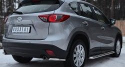 14 549 р. Защита заднего бампера (Ø63 мм уголки, нержавейка) SLITKOFF  Mazda CX-5  KE (2011-2017) дорестайлинг, рестайлинг  с доставкой в г. Таганрог. Увеличить фотографию 3