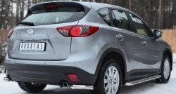 16 899 р. Защита заднего бампера (Ø63 мм уголки, нержавейка) SLITKOFF  Mazda CX-5  KE (2011-2017) дорестайлинг, рестайлинг  с доставкой в г. Таганрог. Увеличить фотографию 4