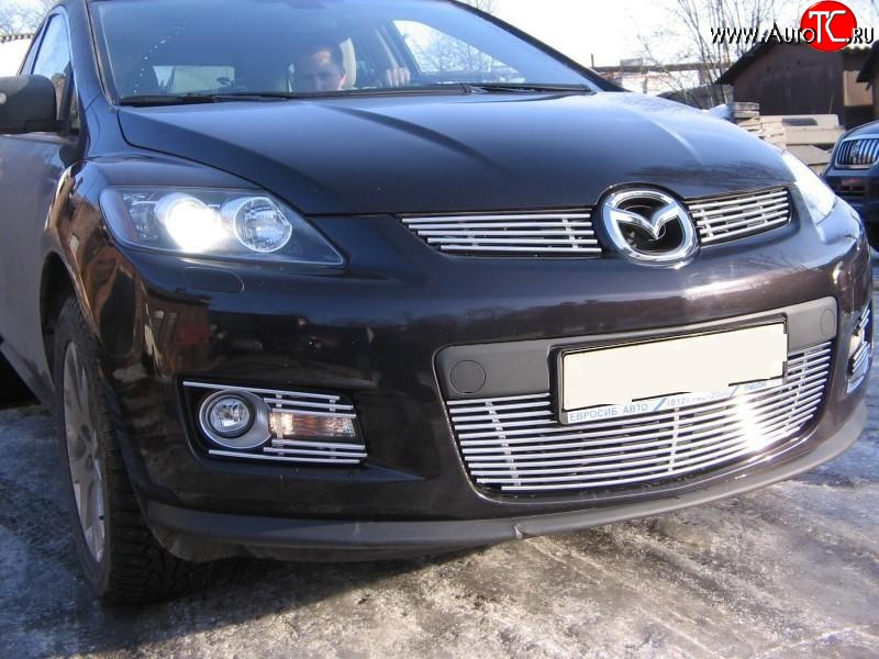 5 399 р. Декоративная вставка решетки радиатора Berkut Mazda CX-7 ER рестайлинг (2010-2012)  с доставкой в г. Таганрог