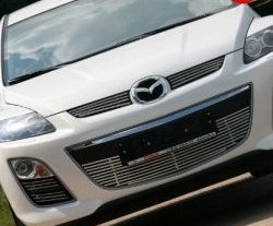 5 849 р. Декоративная вставка воздухозаборника Novline (d10 мм) Mazda CX-7 ER рестайлинг (2010-2012)  с доставкой в г. Таганрог. Увеличить фотографию 2