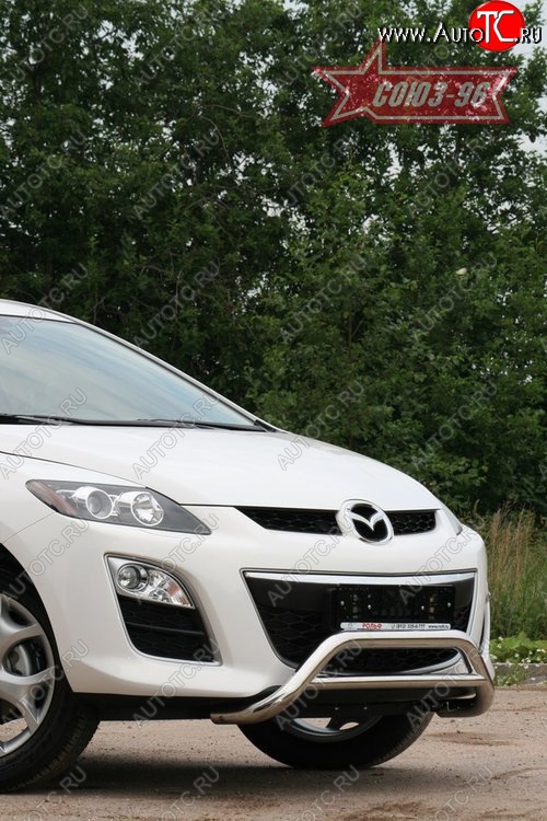 14 039 р. Защита переднего бампера Souz-96 (d60) Mazda CX-7 ER рестайлинг (2010-2012)  с доставкой в г. Таганрог