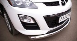 16 799 р. Одинарная защита переднего бампера диаметром 76 мм SLITKOFF  Mazda CX-7  ER (2010-2012) рестайлинг  с доставкой в г. Таганрог. Увеличить фотографию 2