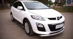 16 799 р. Одинарная защита переднего бампера диаметром 76 мм SLITKOFF  Mazda CX-7  ER (2010-2012) рестайлинг  с доставкой в г. Таганрог. Увеличить фотографию 4