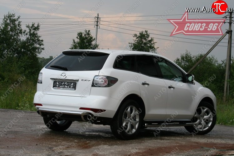 12 059 р. Защита заднего бампера Souz-96 (d60) Mazda CX-7 ER рестайлинг (2010-2012)  с доставкой в г. Таганрог