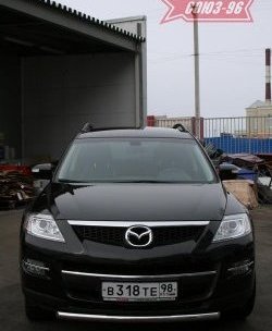 2 384 р. Защита переднего бампера одинарная Souz-96 (d60) Mazda CX-9 TB дорестайлинг (2007-2009)  с доставкой в г. Таганрог. Увеличить фотографию 2