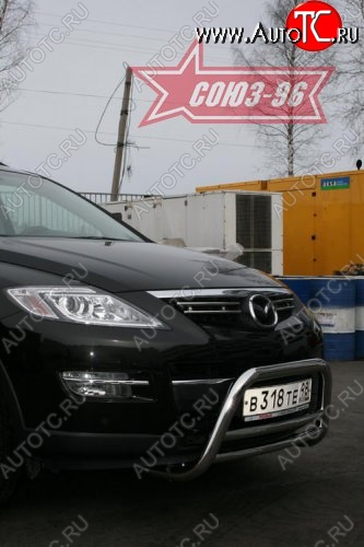 13 409 р. Защита переднего бампера (дорестайлинг) Souz-96 (d60) Mazda CX-9 TB дорестайлинг (2007-2009)  с доставкой в г. Таганрог