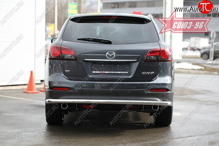 15 029 р. Защита заднего бампера рестайлинг Souz-96 (d60) Mazda CX-9 TB дорестайлинг (2007-2009)  с доставкой в г. Таганрог