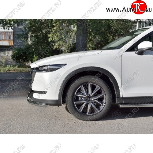 20 749 р. Защита переднего бампера (2 трубыØ63 и 42 мм, нержавейка) SLITKOFF  Mazda CX-5  KF (2016-2025)  с доставкой в г. Таганрог