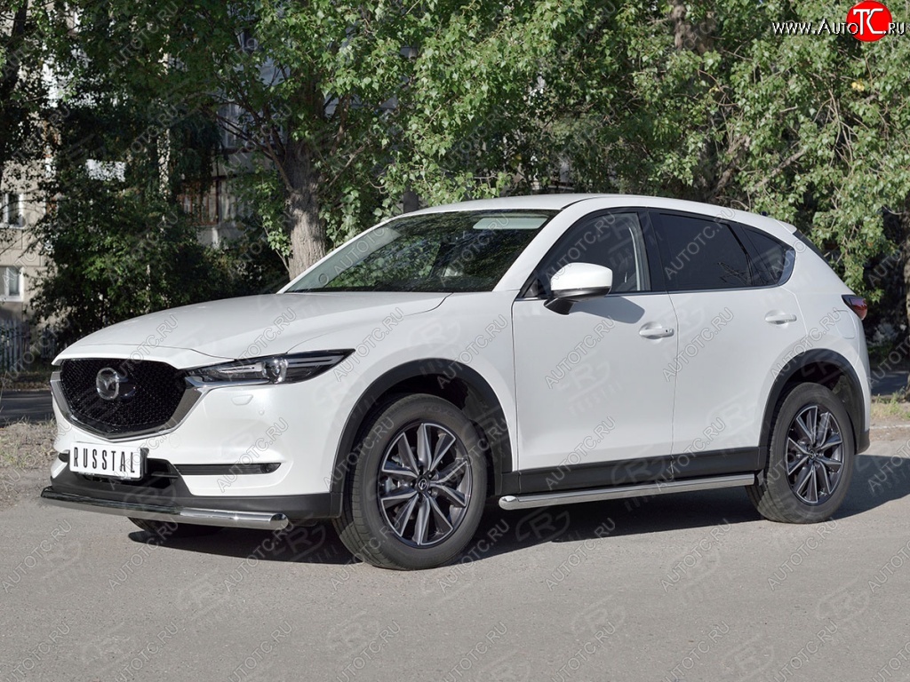 18 749 р. Одинарная защита переднего бампера SLITKOFF диаметром 63 мм Mazda CX-5 KF (2016-2024)  с доставкой в г. Таганрог