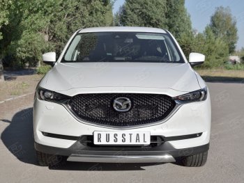 14 999 р. Защита переднего бампера из овальной трубы диаметром 75x42 мм Russtal Mazda CX-5 KF (2016-2024)  с доставкой в г. Таганрог. Увеличить фотографию 2