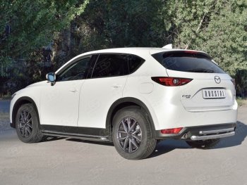 14 299 р. Защита заднего бампера (Ø63 и 42 мм, нержавейка) SLITKOFF Mazda CX-5 KF (2016-2024)  с доставкой в г. Таганрог. Увеличить фотографию 3