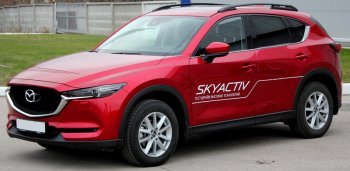 7 599 р. Рейлинги крыши АПС  Mazda CX-5  KF (2016-2024) (Черно-серые, без поперечин)  с доставкой в г. Таганрог. Увеличить фотографию 2