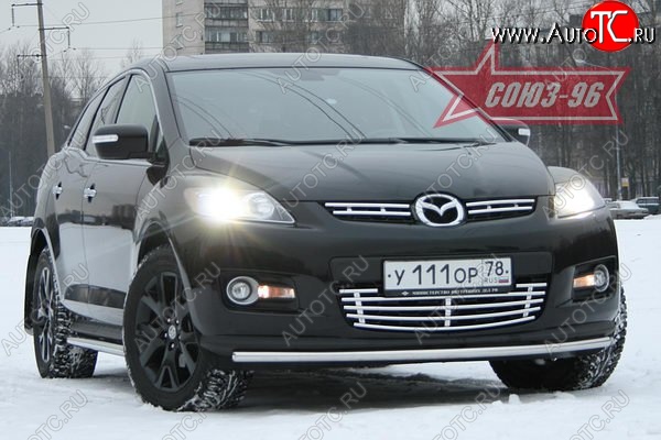 10 664 р. Защита переднего бампера d 42 Mazda CX-7 ER дорестайлинг (2006-2010)  с доставкой в г. Таганрог