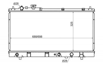 Радиатор двигателя SAT (пластинчатый, МКПП/АКПП) Mazda (Мазда) 323/Familia (фамилия)  седан (1998-2004) седан BJ дорестайлинг, BJ рестайлинг
