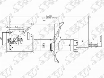 3 699 р. Правый амортизатор передний SAT  Mazda 323/Familia  седан - Premacy  с доставкой в г. Таганрог. Увеличить фотографию 1