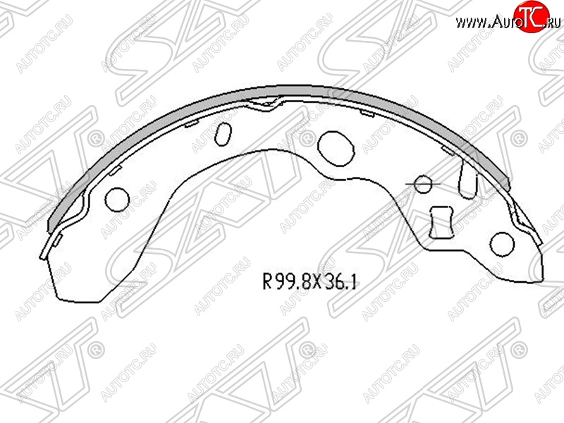 1 239 р. Колодки тормозные задние SAT   Mazda 323/Familia  седан (1998-2000) BJ дорестайлинг  с доставкой в г. Таганрог