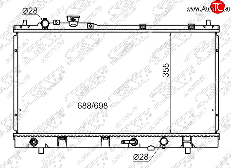 6 399 р. Радиатор двигателя SAT (трубчатый, МКПП/АКПП)  Mazda Premacy (1999-2004)  с доставкой в г. Таганрог