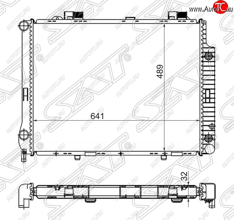 12 499 р. Радиатор двигателя SAT (пластинчатый, 2.8/3.2, АКПП)  Mercedes-Benz E-Class  W210 (1996-2003) дорестайлинг седан, дорестайлинг универсал, универсал рестайлинг  с доставкой в г. Таганрог