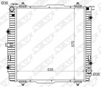 Радиатор двигателя SAT (пластинчатый, МКПП/АКПП) Mercedes-Benz G class W463 5 дв. дорестайлинг (1989-1994)