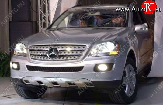 17 299 р. Накладка на передний бампер CT Mercedes-Benz ML class W164 дорестайлинг (2005-2008) (Неокрашенная)  с доставкой в г. Таганрог