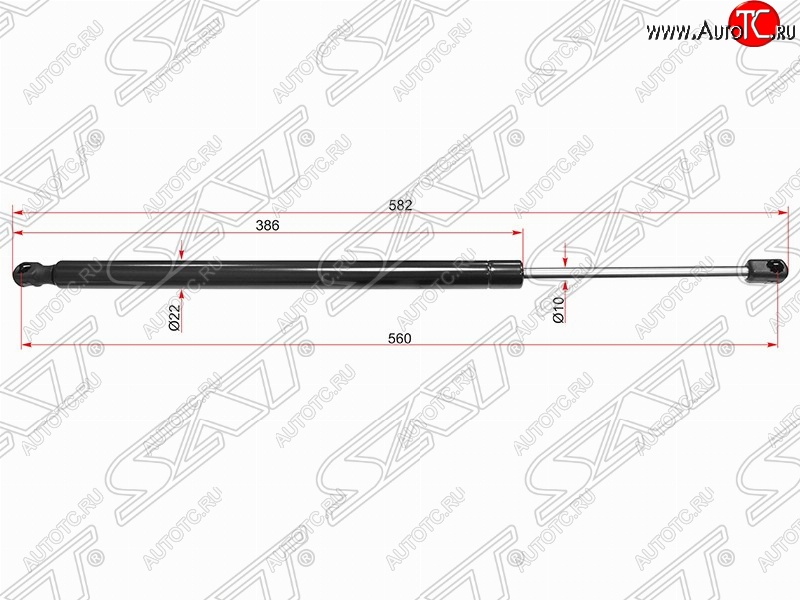 649 р. Газовый упор крышки багажника SAT  Mercedes-Benz ML class  W164 (2005-2011) дорестайлинг, рестайлинг  с доставкой в г. Таганрог