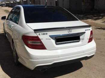 3 399 р. Лип спойлер АВТОКРАТ AMG  Mercedes-Benz C-Class  W204 (2007-2015) дорестайлинг седан, рестайлинг седан (Неокрашенный)  с доставкой в г. Таганрог. Увеличить фотографию 4