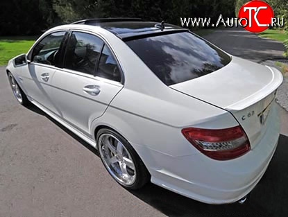 4 749 р. Козырёк на заднее лобовое стекло AMG Mercedes-Benz C-Class W204 дорестайлинг седан (2007-2011) (Неокрашенный)  с доставкой в г. Таганрог