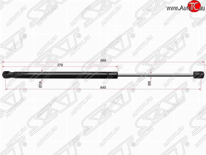 789 р. Упор капота SAT (газовый)  Mercedes-Benz C-Class  W204 (2007-2015) дорестайлинг седан, рестайлинг седан  с доставкой в г. Таганрог