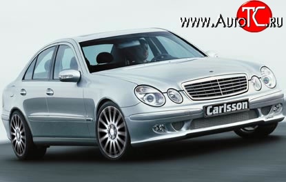 11 399 р. Накладка Carlsson на передний бампер Mercedes-Benz E-Class W211 дорестайлинг седан (2002-2006) (Неокрашенная)  с доставкой в г. Таганрог