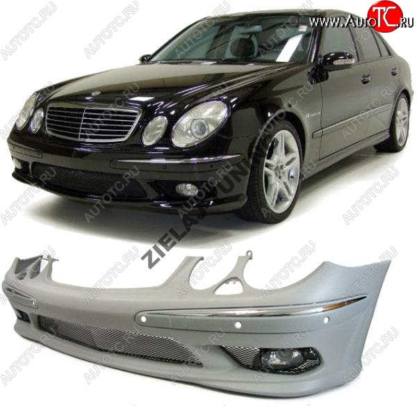 55 929 р. Передний бампер Lorinzer Mercedes-Benz E-Class W211 дорестайлинг седан (2002-2006)  с доставкой в г. Таганрог