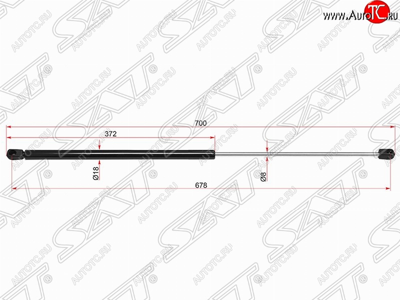 759 р. Газовый упор капота SAT  Mercedes-Benz S class  W220 (1998-2005)  с доставкой в г. Таганрог