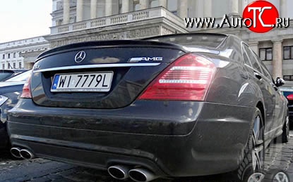 5 099 р. Лип спойлер AMG Mercedes-Benz S class W221 (2006-2013) (Неокрашенный)  с доставкой в г. Таганрог