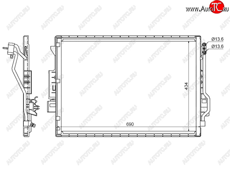 8 599 р. Радиатор кондиционера SAT  Mercedes-Benz S class  W221 (2006-2013)  с доставкой в г. Таганрог