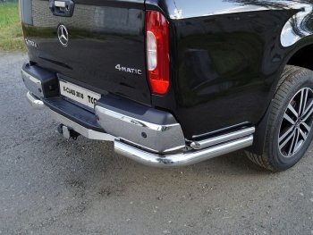 36 299 р. Защита заднего бампера (уголки двойные) ТСС 76,1/42,4 мм  Mercedes-Benz X class  W470 (2017-2020)  с доставкой в г. Таганрог. Увеличить фотографию 1