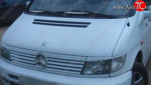 1 199 р. Планка между фарами CT Mercedes-Benz Vito W638 (1996-2003) (Неокрашенные)  с доставкой в г. Таганрог