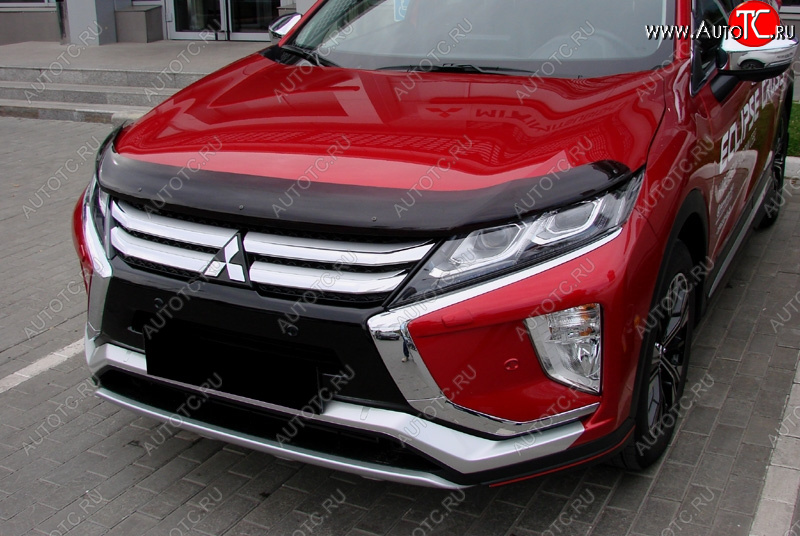 2 879 р. Дефлектор капота SIM Mitsubishi Eclipse Cross GK дорестайлинг (2017-2021)  с доставкой в г. Таганрог