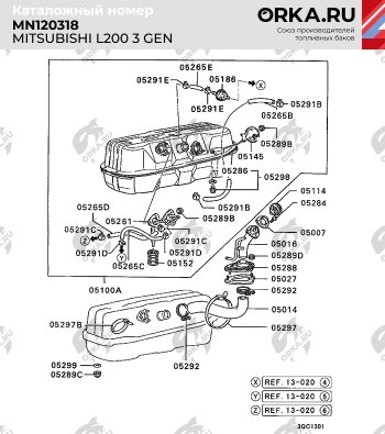 17 999 р. Бак топливный BAKPLAST (75 л, пластиковый) Mitsubishi L200 3 K6T-K7T дорестайлинг (1996-2005)  с доставкой в г. Таганрог. Увеличить фотографию 6