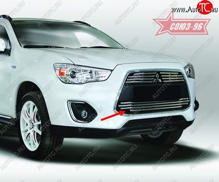 7 499 р. Декоративный элемент воздухозаборника Souz-96 (d16) Mitsubishi ASX 1-ый рестайлинг (2013-2016)  с доставкой в г. Таганрог