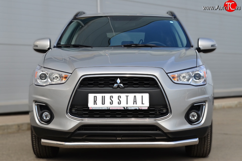 16 999 р. Одинарная защита переднего бампера диаметром 63 мм SLITKOFF  Mitsubishi ASX (2013-2016) 1-ый рестайлинг  с доставкой в г. Таганрог