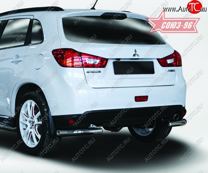 7 919 р. Защита заднего бампера из боковых уголков Souz-96 (d60) Mitsubishi ASX 1-ый рестайлинг (2013-2016)  с доставкой в г. Таганрог