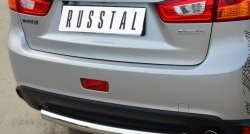 17 549 р. Одинарная защита заднего бампера из трубы диаметром 63 мм SLITKOFF  Mitsubishi ASX (2013-2016) 1-ый рестайлинг  с доставкой в г. Таганрог. Увеличить фотографию 2