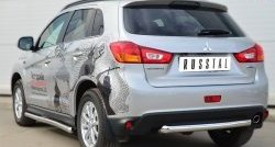 17 549 р. Одинарная защита заднего бампера из трубы диаметром 63 мм SLITKOFF  Mitsubishi ASX (2013-2016) 1-ый рестайлинг  с доставкой в г. Таганрог. Увеличить фотографию 4