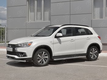 16 999 р. Защита переднего бампера (Ø63 мм, секции, нержавейка) SLITKOFF Mitsubishi ASX 2-ой рестайлинг (2017-2020)  с доставкой в г. Таганрог. Увеличить фотографию 2