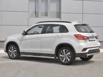 14 749 р. Защита заднего бампера (Ø63 мм, нержавейка) RUSSTAL  Mitsubishi ASX (2017-2020) 2-ой рестайлинг  с доставкой в г. Таганрог. Увеличить фотографию 2