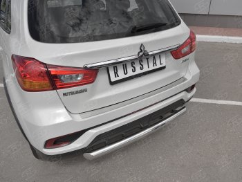 1 669 р. Защитная накладка заднего бампера Russtal Mitsubishi ASX 2-ой рестайлинг (2017-2020)  с доставкой в г. Таганрог. Увеличить фотографию 2