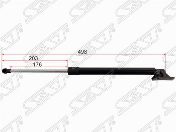 Правый упор крышки багажника SAT (L498 mm) Mitsubishi ASX 1-ый рестайлинг (2013-2016)